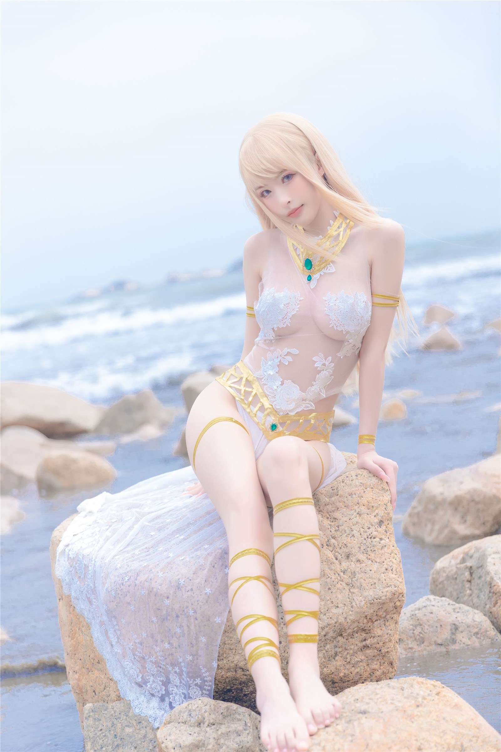 Shimizu Yunai NO.023 Mary Rose white swimsuit(14)